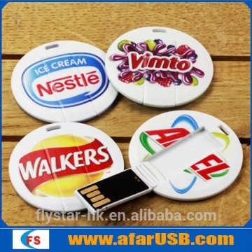 Card usb drive mini credit card usb disk round Business card usb