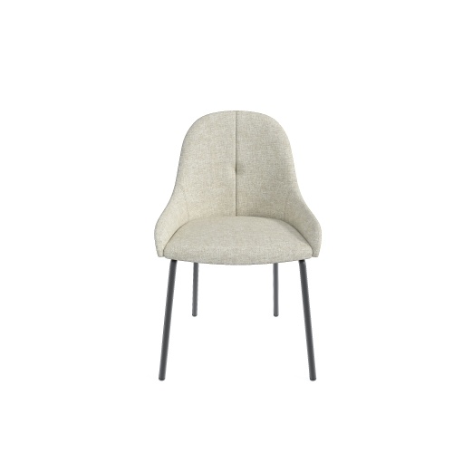 silla de comedor tapizada de café clásico