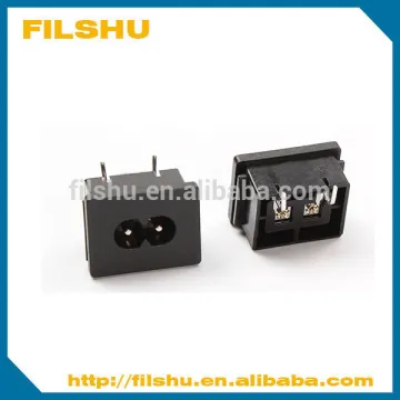 IEC C8 2 pins AC power socket industrial inlet socket, power connector 2.5A