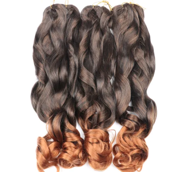 curly braiding hair extension 22inch box wavy braiding hair style Jumbo yaki crochet braids