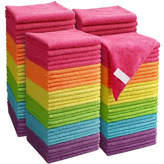 Factory Sale 30x30cm Microfiber Cleaning Cloths - Absorbent Window & Car Towels