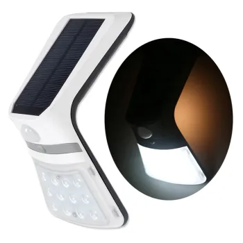Waterproof Solar Sensor Outdoor LED Wall Lamp 1.5W 220lm