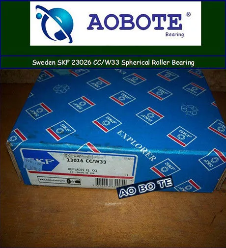 Swden Skf 23026cc / W33 Spherical Roller Bearing With Double Row