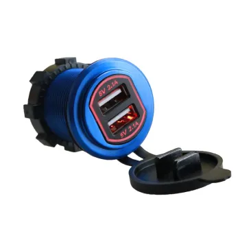 12V 24V 3A+3A Dual USB Port Quick Charge Car Charger with QC3.0 Technology, Aluminum Alloy & PC Material