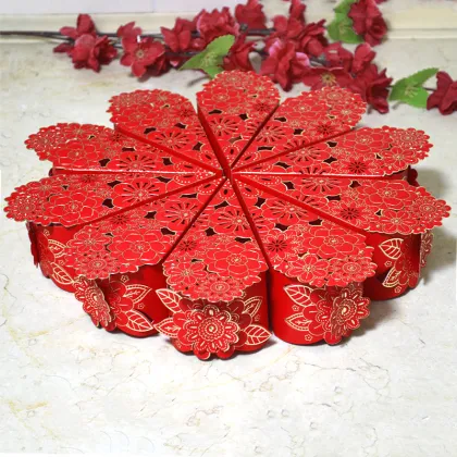 Cake Shape Wedding Candy Box for Feast