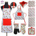 Letter Leopard Printing 2 Piece Set Printing apron set for sale Supplier