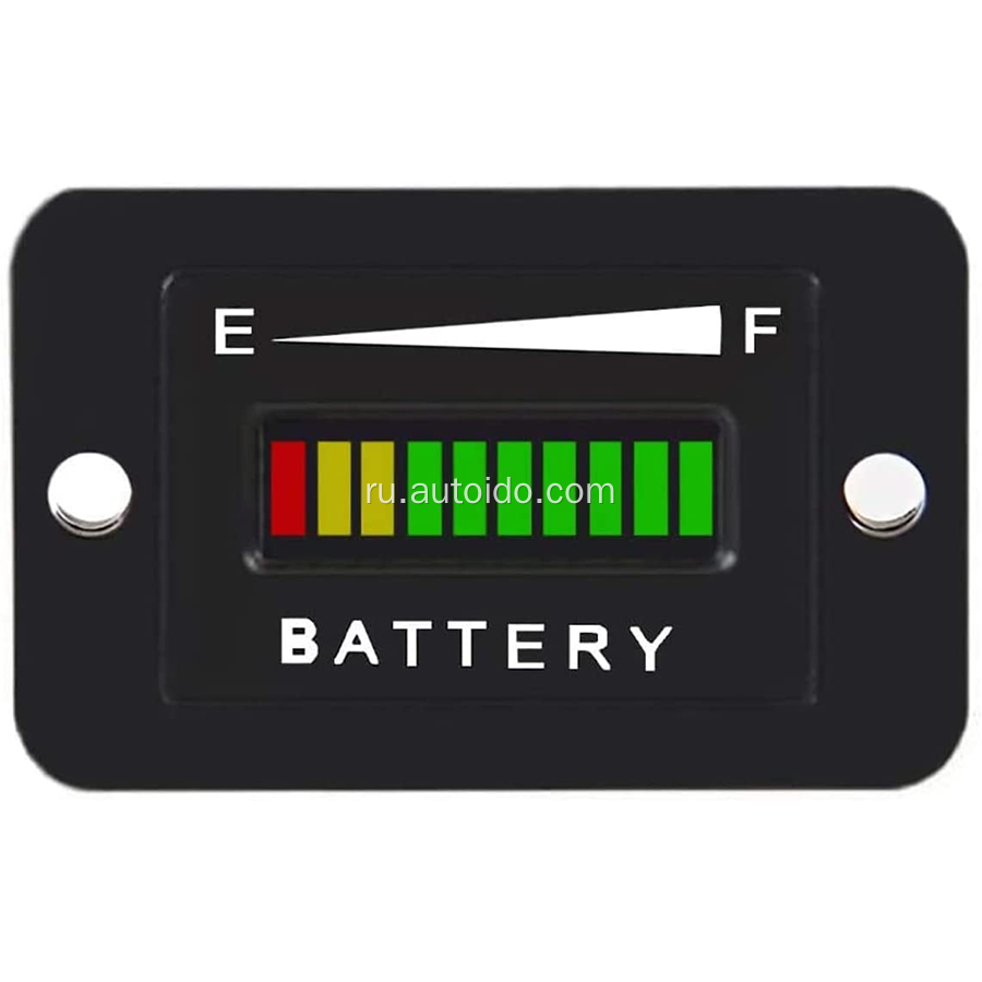 Индикатор емкости с помощью светодиодной батареи заряда батареи и разрядки
