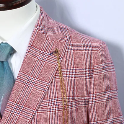 Korean Inspired Pink Double Breasted Blazer