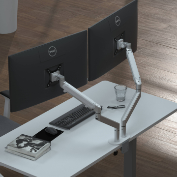 AOKE High-Quality Aluminum and ABS Office Desk with School Desk Standing Dual Monitor Stand