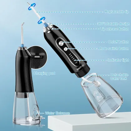 H2ofloss Water Flosser: Cordless Dental Oral Irrigator with IPX7 Waterproof Design