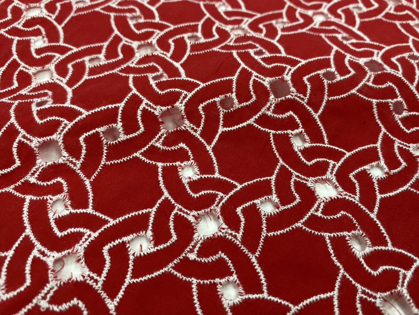 Cotton Eyelet Embroidery Fabric