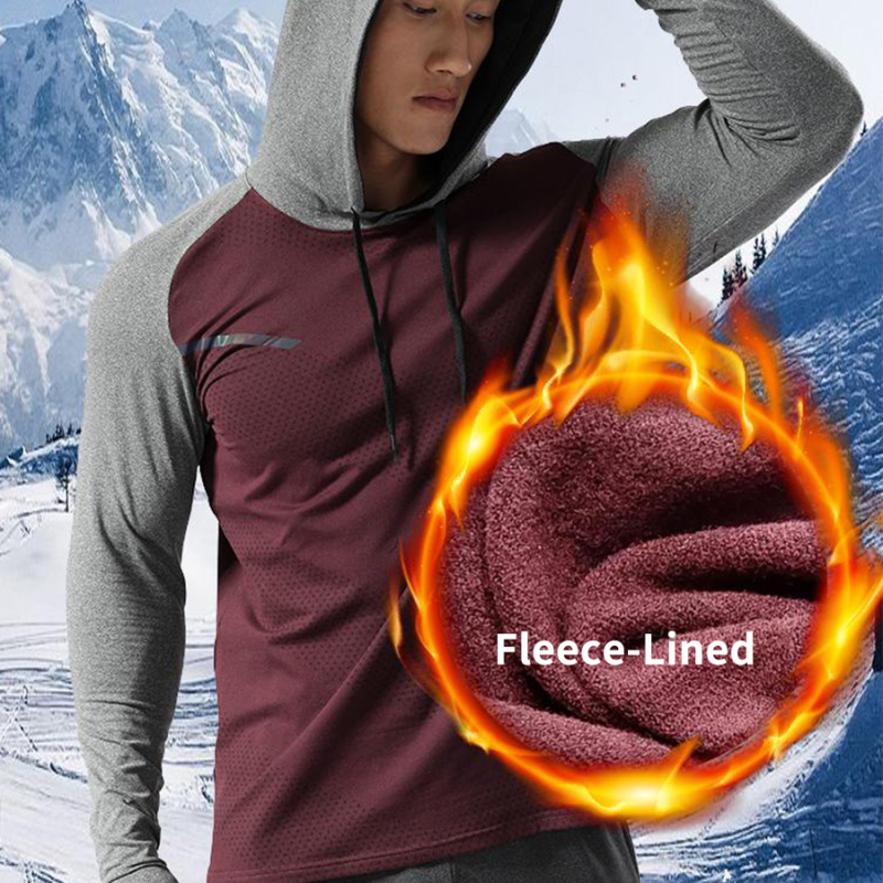 Men's Thermal Lined Sporty Hoodie Shirt