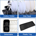 Kitchen Storage Rack Organizer Rack Metal Dish Rack Holder With Tray