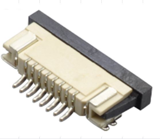 Conector FPC 0,8 mm contato superior SMT de 8 pinos