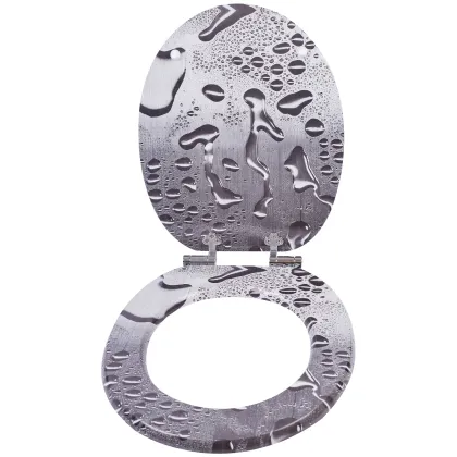 Grey Water Drop WC Deckel Abattant