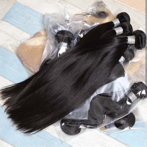 Straight Human Hair Bundle 613 Honey Blond Hair Extension Brazilian Unprocessed Virgin Human Hair Weave Double Drawn