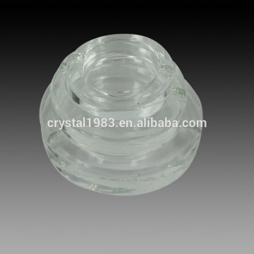Wholesale k9 crystal optical glass 6cm diameter engraved factory clear glass ashtray