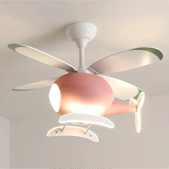Modern LED Helicopter Ceiling Light with Fan for Children's Room