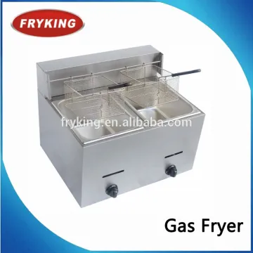 commercial gas 2 tanks deep fryer