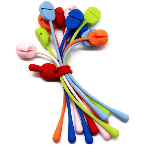 Organizador de corbatas de cable de silicona reutilizables personalizables