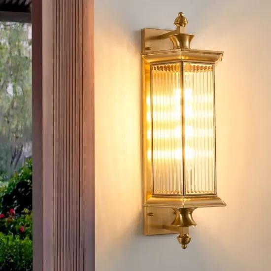 Copper Waterproof LED Wall Lamp for Balcony, Hallway, Doorway, Corridor, and Staircase