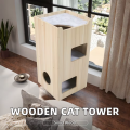 Customizable Modern Cat Condo Tower DIY Modular Wooden Scratcher Indoor Cat Climbing Frame Flexible Design OEM ODM