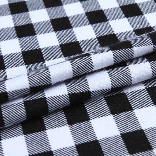 Jersey Material Check Shirt Spandex Printed Rayon Fabric