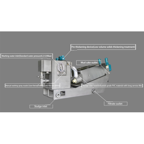直接セールススクリュープレススラッジ脱水機