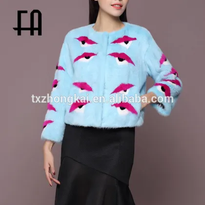 Factory direct wholesale sweet short mink fur coat /mink coat
