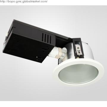 Horizontal double PLC downlight with two hoops