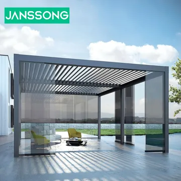 Electric Motorized Aluminium Louver Roof Pergola - Bio Climatic Garden Gazebo