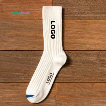 Custom Logo Design Socks for Men - No Minimum Order Crew Sport Socks for Gym