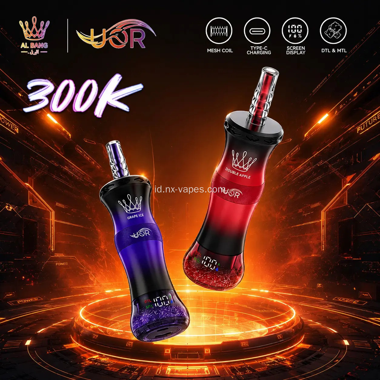 UOR AL Bang 300rb puff Vape sekali pakai