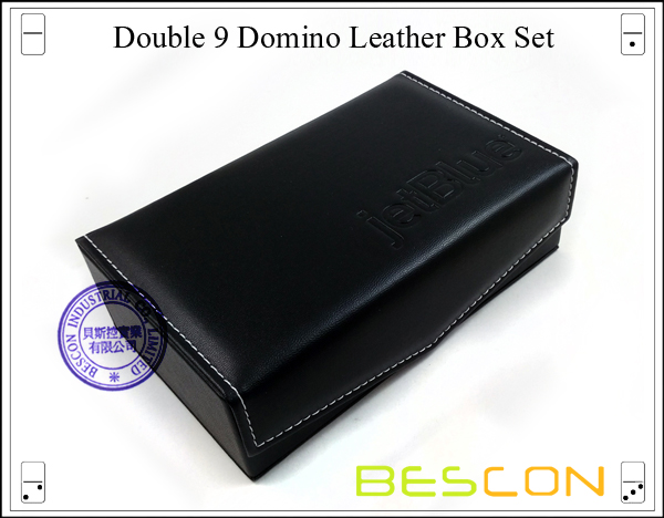 Double 9 Domino Leather Box Set-3