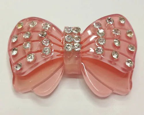 Bowknot Acrylic Rhinestone Buckle for Ladies and Kids