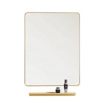 4mm decorative rectangle custom square shape antique brass framed wall mirror f