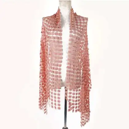Spring & Summer Style: Explore the Latest Plum Embroidery Net Shawl Trends