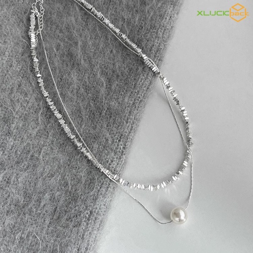 Exquisite Fashion Double Layered Necklace with pearl