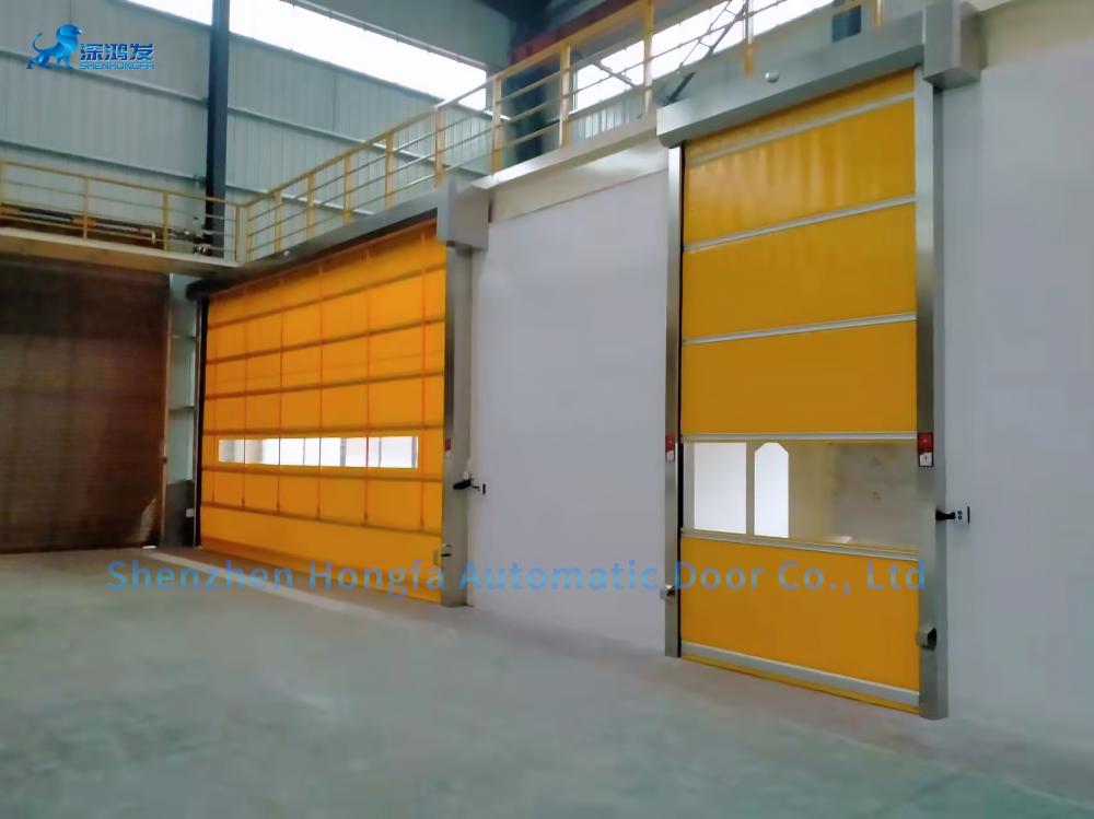 Anti-static PVC Fabric high speed Rolling shutter door