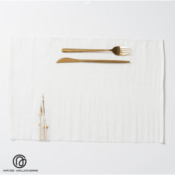 Sets de table artisanaux en lin botanique Texture naturelle