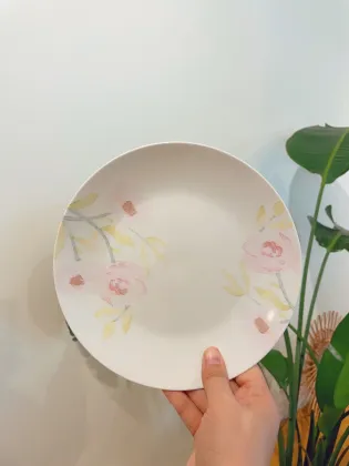 Watercolor Flower Style Afternoon Tea Dessert Plate