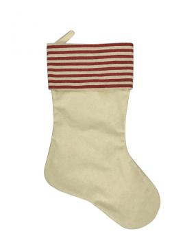 Red Striped Cuff Christmas stocking