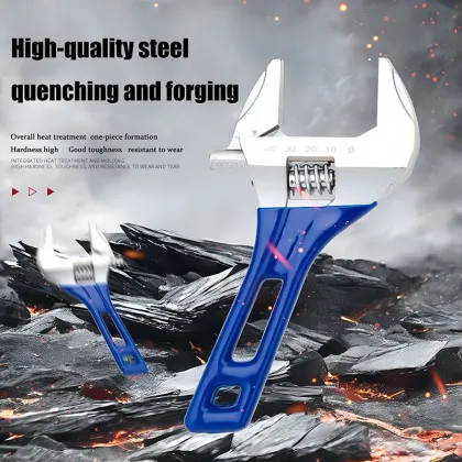 blue adjustable adjustable wrench