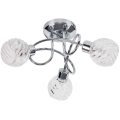 Swirled clear glass shade ceiling lamp