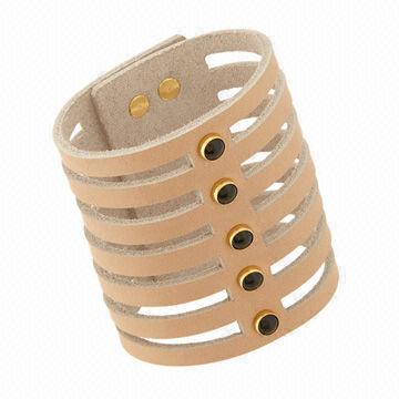 Leather Cut-out Cuff Bracelet