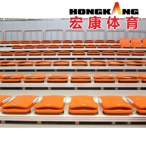 Portable Aluminum Gym Bleachers with Plastic Seats