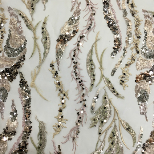 Fashional Multicolor Sequins Embroidery For Evening Party