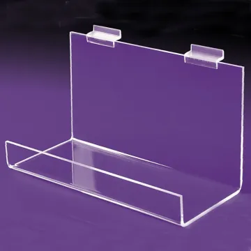 Large Clear Acrylic Shelf for Slatwall Custom