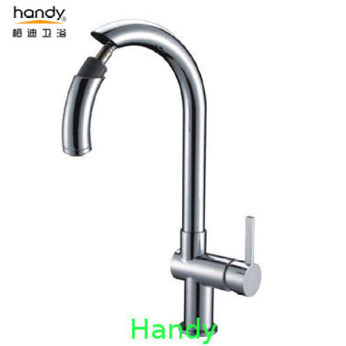 Brass Tap Pull out Spray Kitchen Faucet