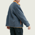 Cappotto da giacca in sherpa con colletto alla coreana unisex personalizzato in fabbrica